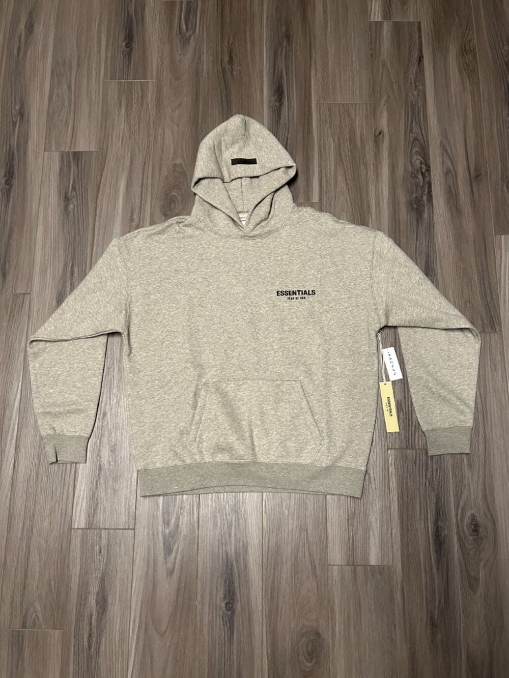 Essentials Fear of God Dark Oatmeal Hoodie Brand New - Picture 1 of 6